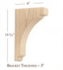 BB-302-L Large Scalloped Bar Bracket