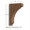BB-302-L Large Scalloped Bar Bracket