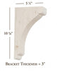 BB-302-M Medium Scalloped Solid Wood Bar Bracket