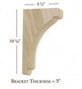 BB-302-M Medium Scalloped Solid Wood Bar Bracket