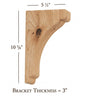 BB-302-M Medium Scalloped Solid Wood Bar Bracket