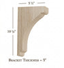 BB-302-M Medium Scalloped Solid Wood Bar Bracket