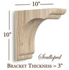 BB-302-OH Overhang Scalloped Wood Bar Bracket