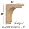 BB-302-OH Overhang Scalloped Wood Bar Bracket