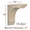 BB-302-OH Overhang Scalloped Wood Bar Bracket