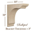 BB-302-OH Overhang Scalloped Wood Bar Bracket