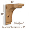 BB-302-OH Overhang Scalloped Wood Bar Bracket