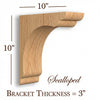 BB-302-OH Overhang Scalloped Wood Bar Bracket