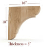 BB-310-HC Large Manchester Traditional Range Hood Corbel