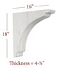 BB-402-HC Large Scalloped Wood Range Hood Corbel