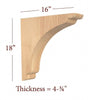 BB-402-HC Large Scalloped Wood Range Hood Corbel