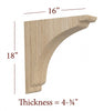 BB-402-HC Large Scalloped Wood Range Hood Corbel