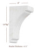BB-402-L Large Scalloped Solid Wood Bar Bracket