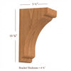 BB-402-M Medium Scalloped Solid Wood Bar Bracket