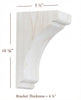 BB-402-M Medium Scalloped Solid Wood Bar Bracket