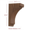BB-402-M Medium Scalloped Solid Wood Bar Bracket