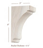 BB-402-S Small Scalloped Solid Wood Bar Bracket
