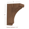 BB-402-S Small Scalloped Solid Wood Bar Bracket