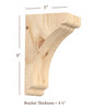 BB-402-S Small Scalloped Solid Wood Bar Bracket