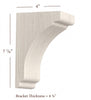 BB-402-XS Extra Small Scalloped Solid Wood Bar Bracket