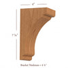 BB-402-XS Extra Small Scalloped Solid Wood Bar Bracket