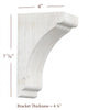 BB-402-XS Extra Small Scalloped Solid Wood Bar Bracket