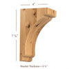 BB-402-XS Extra Small Scalloped Solid Wood Bar Bracket