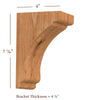 BB-402-XS Extra Small Scalloped Solid Wood Bar Bracket