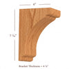 BB-402-XS Extra Small Scalloped Solid Wood Bar Bracket