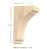 BB-402-XS Extra Small Scalloped Solid Wood Bar Bracket