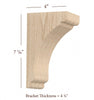 BB-402-XS Extra Small Scalloped Solid Wood Bar Bracket