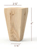 BF225-40 - 4" Tapered Wide Shaker Furniture Foot