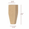 4.5" Tapered Wide Shaker Furniture Foot