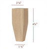 4.5" Tapered Wide Shaker Furniture Foot