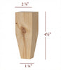 4.5" Tapered Wide Shaker Furniture Foot