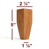 BF225-50 - 5" Tapered Wide Shaker Furniture Foot