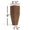 BF225-50 - 5" Tapered Wide Shaker Furniture Foot