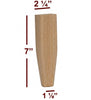 BF225-70 - 7" Tapered Wide Shaker Furniture Foot