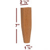BF225-70 - 7" Tapered Wide Shaker Furniture Foot