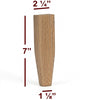 BF225-70 - 7" Tapered Wide Shaker Furniture Foot