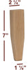 BF225-70 - 7" Tapered Wide Shaker Furniture Foot