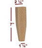BF225-70 - 7" Tapered Wide Shaker Furniture Foot