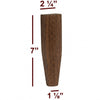 BF225-70 - 7" Tapered Wide Shaker Furniture Foot
