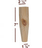 BF225-70 - 7" Tapered Wide Shaker Furniture Foot