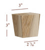 BF802 - Short Four Side Tapered Square Bun Foot