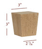 BF802 - Short Four Side Tapered Square Bun Foot