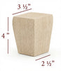 4" Tall Taper Cabinet Foot