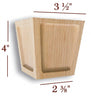 BFS22L - 4" Tall Mission Full Window Cabinet Bun Foot