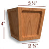 BFS22L - 4" Tall Mission Full Window Cabinet Bun Foot