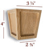 BFS22L - 4" Tall Mission Full Window Cabinet Bun Foot
